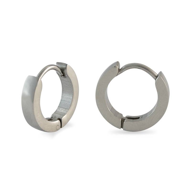 Buy Plain Silver Single Hoop Earring for Men Online