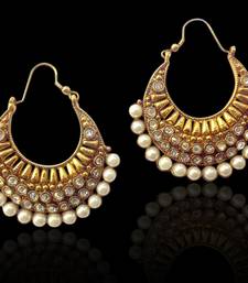 Buy Ethnic Pearl Polki Earring by Adiva ANSATOCOO46 TDS 1  hoop online 
