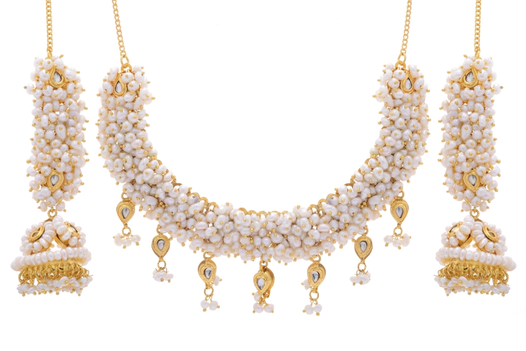 Buy REAL PEARLS NECKLACE SET FROM HYDERABAD Online