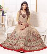 Buy Trishulom Origional Hit Red N Chikoo Embroidered Georgette  Anarkali Suit  trishulom-origional-hit-red-n-chikoo-embroidered-georgette-anarkali-suit-anarkali-salwar-kameez online