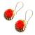 Red rose earrings