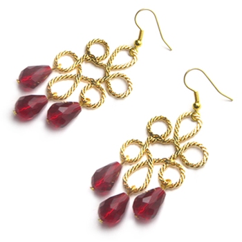 Knotty chandelier earrings