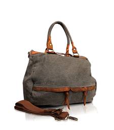Buy Women Deep Grey Canvas Handbag handbag online