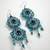 Blue Crystals - Ear Danglers