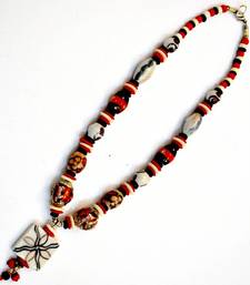 Spring mix Red Ceramic Beadsnecklace