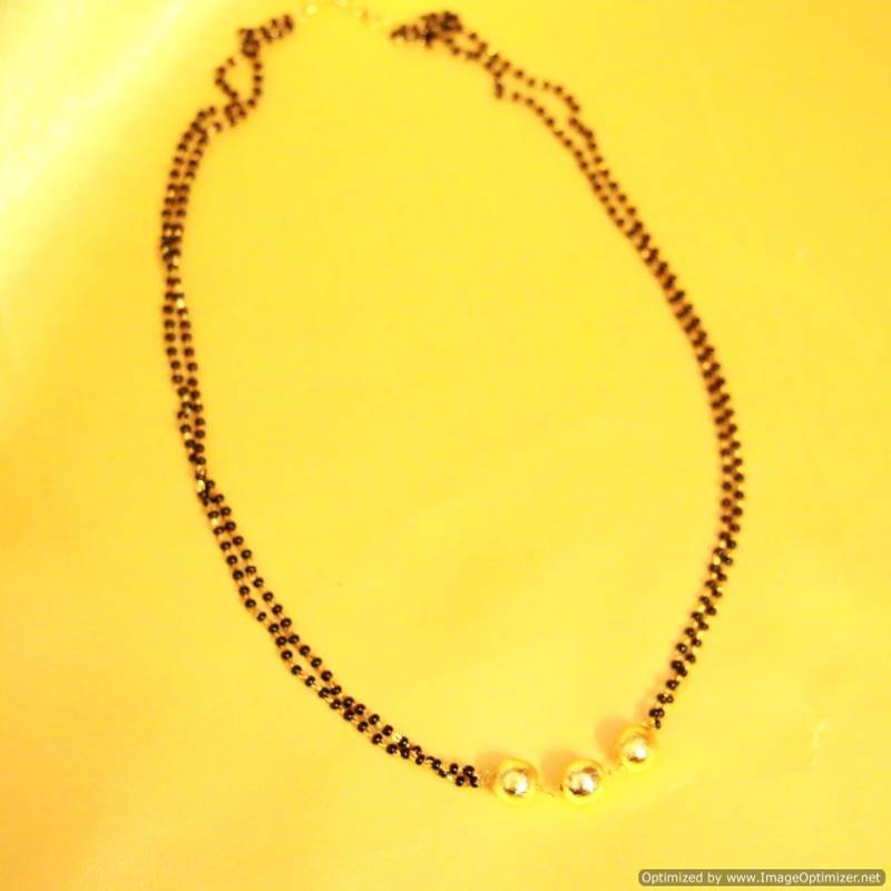 Buy Black Gold Beads mangalsutra Online